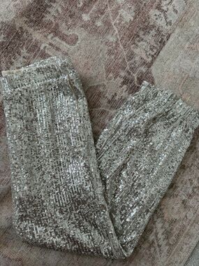 NWT❗️Target Art Class | Girls Silver Sequin Jogger Pants